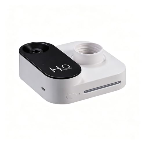 Travel Humidifier, Portable Mini Cool Mist Humidifier, Small Bottle Humidifier with Auto Shut-Off, Night Light, USB Rechargeable, for Bedroom, Office, Hotel, Car and Plants,White