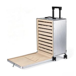 Travel Jewelry Boxes for Women with Code Locks 9 Layer Removable Trays