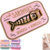 Travel Jewelry Case, Sardine Tin Jewelry Box, 3d Printed Sardine Tin Like Jewelry Case, Fishbone Earring Holder, Portable Earring Organizer (Style F)