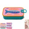 Travel Jewelry Case, Sardine Tin Jewelry Box, 3d Printed Sardine Tin Like Jewelry Case, Fishbone Earring Holder, Portable Earring Organizer (Style A)