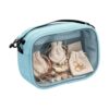 Travel Toy Bag with Mesh Pocket Zipper Clear Window Organizer