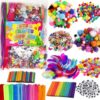 Treasure Cove Arts and Crafts Supplies for Kids Craft Supplies Materials Kit DIY School Craft Kit Toddler Art Set Activity Materials for Preschool Kindergarten Crafting Project Art Activity 1850Pcs