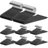 Treela 50 Pack Open Ended Pants Hangers, Metal Non Slip Hangers, Anti Rust Chrome Rubber Coating Slack Jeans, Heavy Duty Space Saving for Trousers Slacks Skirts (Black)