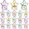 Treela Employee Appreciation Awards Gifts Bulk Small Acrylic Trophies Mini Thank You Plaque Gifts for Recognition Adults Students Classroom Office Graduation Decoration (18, Iridescent)