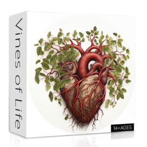 Tree of Life Puzzles 1000 Pieces for Adults, Nature Heart Challenging Jigsaw Puzzles, Hard Round Plant Puzzle as Home Decor