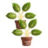 Tree Shaped Bag Clips for Snack Bags Magnetic Chip Clips Fridge Decor Food Storage Magnetic Sealing Clip for Organization (Potted Plant) (2Pcs Green)