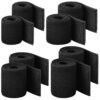 TrelaCo 8 Pcs Ice Pack Extender Straps Elastic Hook and Loop Extension Straps Adjustable Black Reusable Ice Belt Extender Add Length to Most Hot Cold Therapy, 4 Sizes for Improved Comfort and Fit