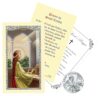 Trendzeen Saint Cecilia Holy Card - Laminated St Cecilia Holy Card, Made in Italy St Cecilia Token, The Lord’s Prayer Card - Saint Cecilia Prayer Card Set, Total 3 Items