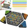 Triangle Chain Strategy Board Game: Portable Chain Triangle Chess Game for Family Game Night, Travel & Party Fun, 2-4 Players Christmas Toy for Kids & Adults