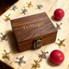 TriMagic Metal Jacks Game with Ball Classic, Jax Toy, Vintage Jacks and Ball Set in Wooden Gift Box, Old School Jax Game for Kids and Adults, Retro Nostalgic Toys from 50s 60s 70s 80s, 20 Jack Stone