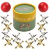 TriMagic Metal Jacks Game with Ball Classic, Jax Toy, Vintage Jacks and Ball Set, Original Jax Game for Kids and Adults, Retro Old School Toys for Family, Old Fashioned Nostalgic Gifts