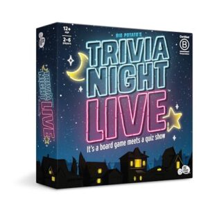 Trivia Night Live: Host Your Own Quiz Show, New Board Game for Families and Friends, Family Board Game, 2-6 Players, Age 12+