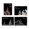 TrnAAs 4 Pieces Scratch Paper Art Set Art Craft Graffiti Drawing Postcards Sheets Scratch Painting DIY Supplies, English Word