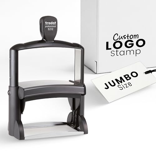Trodat Custom Logo Stamp (Jumbo) - Personalized Self-Inking Rubber Stamp for Business Branding, Packaging & Office Use, Clear Crisp Impression, Durable Build, Refillable Ink & Easy to Use