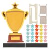 Trophy-Shaped Magnetic Reward Jar with 25 PCS Stars, Star Jar Reward System for Kids, Potty Training System, Behavior Management Tool for Home Chore Chart, Positive Behavior Training