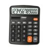 TRULY 12-Digit Desktop Calculator with Large Display, Big Buttons, Dual Power (Solar + Battery), Metal Finish, Ideal for Office, Home, School – 837A Pro Black
