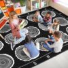 Truqual Classroom Rug 7.6x12 Ft Large Rug for Classroom Elementary, Seating Décor Play Carpet for Playing and Learning, Fit for Various Classroom Theme