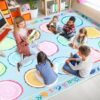 Truqual Classroom Rug 7.6x12 Ft Large Rug for Classroom Elementary, Seating Décor Play Carpet for Playing and Learning, Fit for Various Classroom Theme