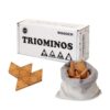Trustic Triominos - Strategy and Puzzle Board Game, Wooden Triangular Tiles, Set 56 Pieces, Tabletop Family Game