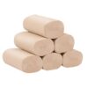 Trust ME Coreless Tissue Paper Rolls, Natural Unbleached, Pack of 6 - roll 4 layers thickened household