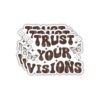 Trust Your Vision Motivational Vinyl Die-Cut Stickers Pack of 3 | Waterproof Inspirational Quote Decals for Laptop, Water Bottle, Car, Phone, Journal, Helmet | Positive Mindset Gift