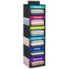 Truzoig Weekly Clothes Organizer for Closet, 6-Shelf Hanging Closet Organizer with 6 Side Pockets(Black)