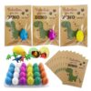 Tsawntd 1 Set Dinosaur Toys, 24Pcs Dinosaur Eggs Hatching Eggs with Cards & Bags, Grow in Water Crack with, Dragon for Kids Boys Girls Easter Party Favor Hatching