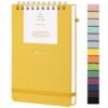 TSFPapier A5 Top Spiral Notebook, Fabric Hardcover College Ruled Journal