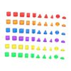 TTETTZ 60 Pieces Geometric Solid Blocks 3D Shapes Pattern Blocks Translucent Manipulatives Made of PP Material Suitable for Preschool