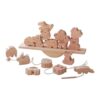 TTETTZ Animal Stacking Blocks Wooden Animal Blocks Stacking Toy Educational Toys Fine Motor Skill Threading Toy Stringing Learning Beech Wood