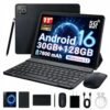 TT.KIDS 11 Inch 2 in 1 Android 16 Tablet with Keyboard Mouse Pen Case, 30GB RAM 128GB 1TB Expandable, 7800mAh Battery, HD Screen Widevine L1, Dual Cameras Face Unlock, WiFi 6 BT 5.4 Tablets Bundle