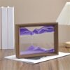 TTOBHF 7/10/12 inch Moving Sand Art Picture, 3D Deep Sea Sandscape in Motion Display, Liquid Hourglass for Tv Stand, Living Room Ornament, Office Desk Gift for Adults(Purple,10in)