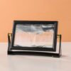 TTOBHF Square 5/7/10 inch Rotating Moving Sand Art Picture Liquid Hourglass Desk Decor, 3D Deep Sea Sandscape in Motion Display Flowing Sand Craft for Living Room, Home Gift(Black,10in)