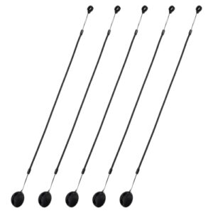 Tucnoeu 5 Pcs Retractable Pencil Holder, Elastic Rope Lost Tether for Touch Pens, Retractable Stylus Teacher Pen Lanyard with Ring, Pen Loop Holder for Desk Clipboards and Drawing Applications