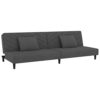 TUERYAFEK 2-Seater Convertible Sofa Bed Twin with Two Pillows, Pull Down Backrest Velvet Sleeper Sofa for Living Room