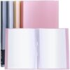 Tuhangcc Binder with Plastic Sleeves 8.5x11 20-Pocket- Heavy Duty Art Portfolio Folder with Clear Sheet Protectors,Displays 40Pages, Presentation Book for Artwork, Document Organizer(Pink)
