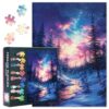 TUMOVO Aurora and Silent Forest 1000 Piece Puzzle for Adults, Landscapes