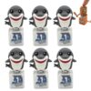 Tung Tung Tung Sahur Fidget Clicker Keychain, Keyboard Clicker Fidget Toy, Italian Brainrot Meme Keychain,for Bags &Keychains (6PC-Shark)