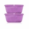 Tupperware Purple Color 2L Plastic Ss Bowl Safe & Leak Proof Containers Pack Of 2