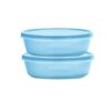Tupperware Sky Blue Color 1L Plastic Ss Bowl Safe & Leak Proof Containers Pack Of 2