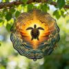 Turtle Wind Spinner, Tropical Nature Sunset Ocean Summer Orange Metal 3D Outdoor Wind Sculptures Ornaments Gifts for Garden Porch Lawn Patio Party Decor 12 Inch