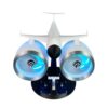 Twin Turbofan Engine Fan Model, 3D Resin Printed Turbojet Aircraft Engine with Light/Airflow/Adjustable Fan Control, Physics Science Experiment Eductional Gift, Plug-in
