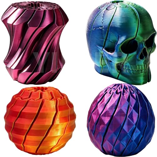 Twisty Fidget Egg, 3D Printed Slippery Egg Fidget, Easter Dragon Eggs, Easter Basket Stuffers Essentials,Stress Relief Desk Fidget Toy for Adults,3D Easter Egg Hunt Supplies (4 PCS E)
