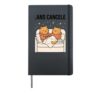 Two Cats Plans Canceled Funny Couch Sitting Tea Kitten Gift Hardcover Journal, Black