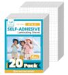 T&W SAME FILM 20 Pack Self Adhesive Laminating Sheets, 4mil, 8 x 11 Inch No Heat Laminating Sheets, Self Sealing Laminating Sheets for Laminator, Round Corner, No Heat, No Machine Needed