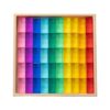 TWTCZOZ 30 Pieces Rainbow Building Blocks Acrylic Gemstone Cubes Stacking Game Toy with Wooden Storage Box Suitable for Family Activities Early, 50pcs