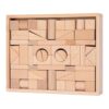 TWTCZOZ Building Blocks Set with Wooden Blocks Stacking Toys Preschool Learning Fine Motor Skills Development for Kids Parent Child Classroom Gift, Wood Color