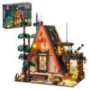 TYCOLE Wood Cabin Building Blocks Set with LED Lights,1800 PCS Wooden Forest House Building Toys,STEM Treehouse Construction Model,Birthday Gift for Adults Teens Boys Girls Age 8-12