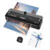 TYGHF Laminator Machine with 30 Laminating Sheets (A4/A5/A6), 4-in-1 Thermal and Cold Lamination Machine with Built-in Paper Trimmer and Angle Scale, 2-Min Warm-up Laminator for Home Office Black