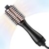 TYMO Hair Dryer Brush Blow Dryer Brush in One, 4 in 1 Ionic Hairdryer and Styler Volumizer with Oval Titanium Barrel, Hot Air Straightener for Smooth Frizz-Free Blowout, Gold, 2 Inch